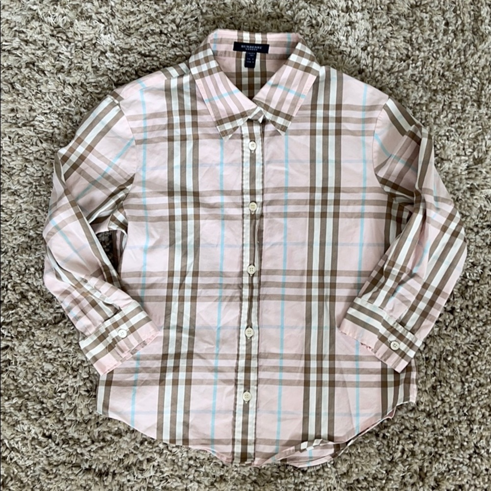 AUTHENTIC Burberry boys size 6 button down shirt